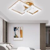 Lustra LED 50 W Ceiling 2 Glam Auriu, LED inclus, 2 surse de iluminare, Telecomanda, Dimabil, Lumina