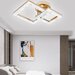 Lustra LED 50 W Ceiling 2 Glam Auriu, LED inclus, 2 surse de iluminare, Telecomanda, Dimabil, Lumina